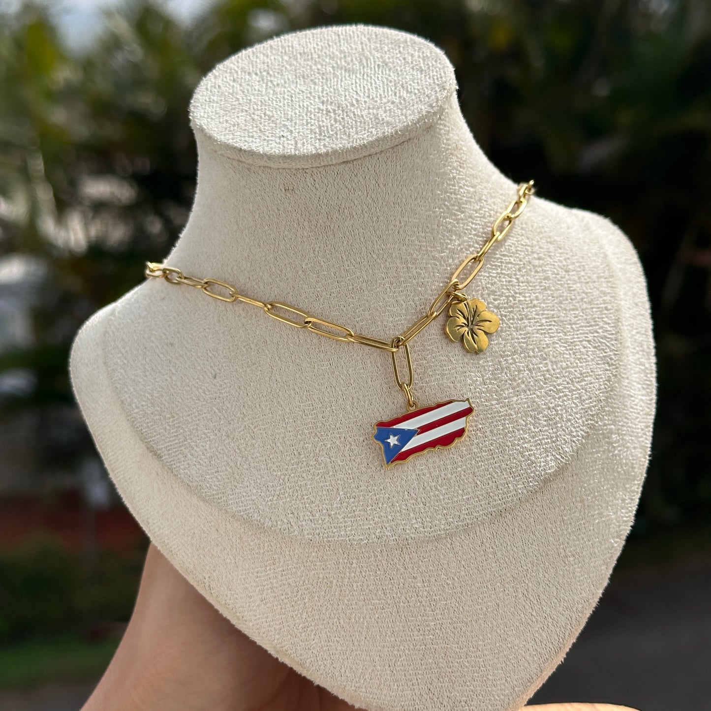 Mapa Bandera Necklace