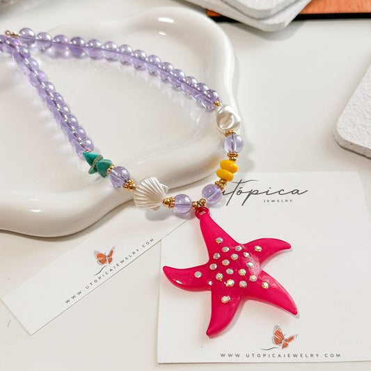 Nerea Pink & Purple Necklace