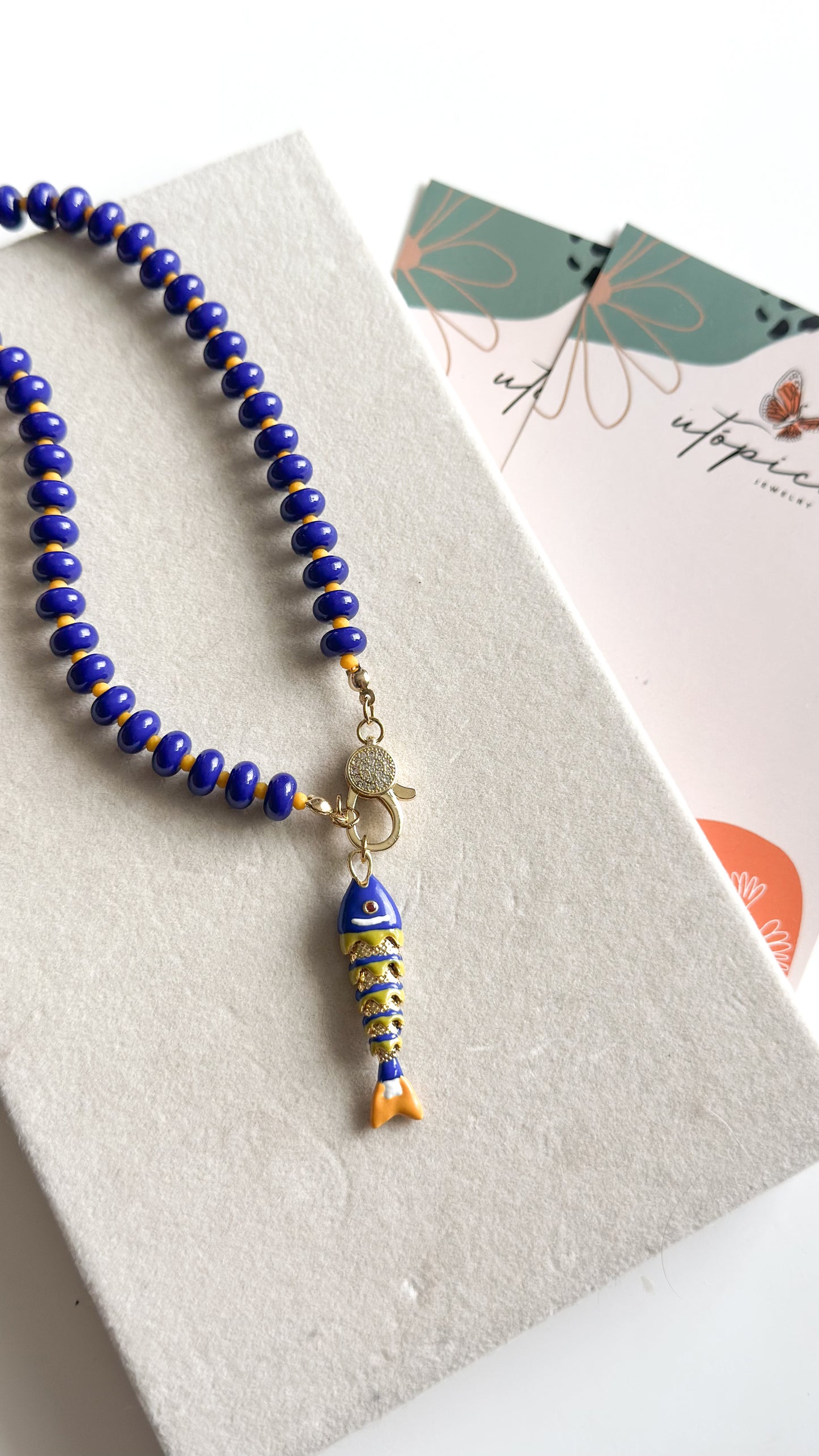 Blue Koi Necklace