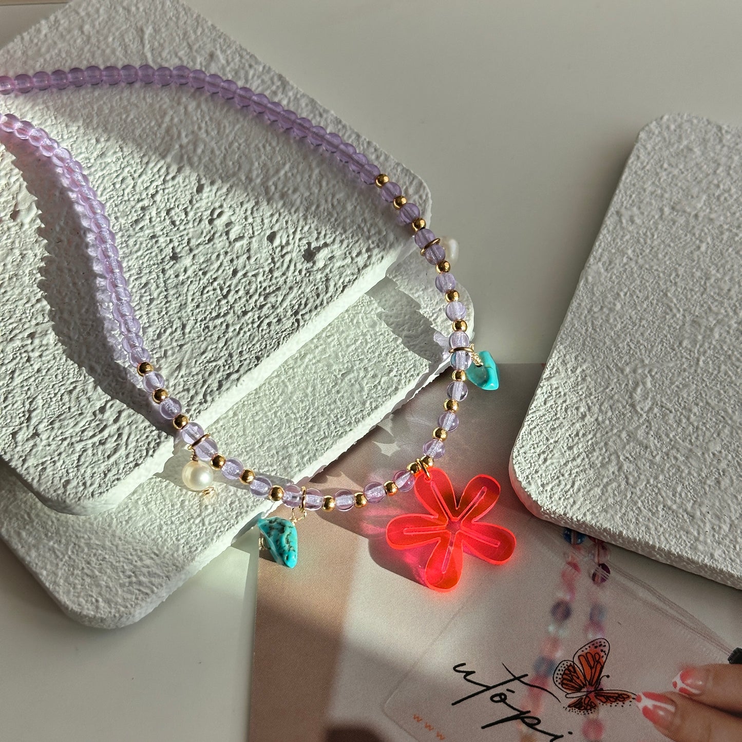 Lilac Flower Necklace