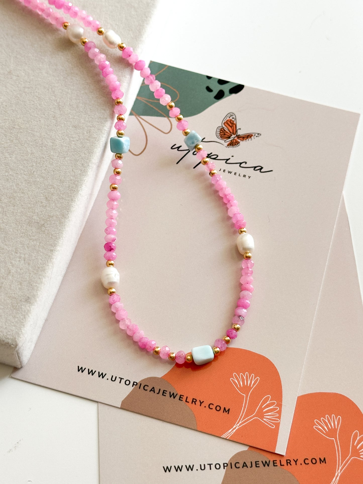 Larimar Beaded Necklace