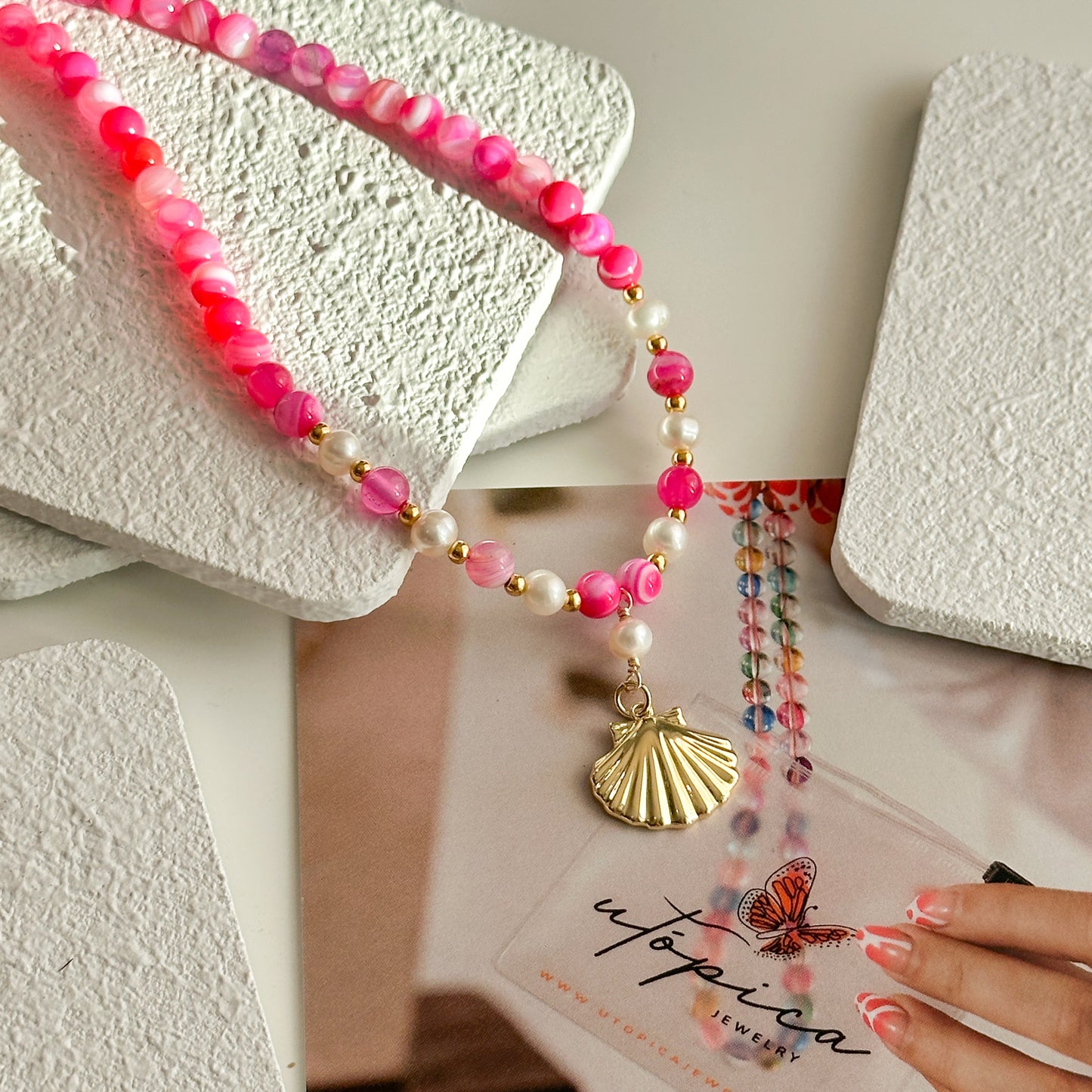 Pink Seashell Necklace