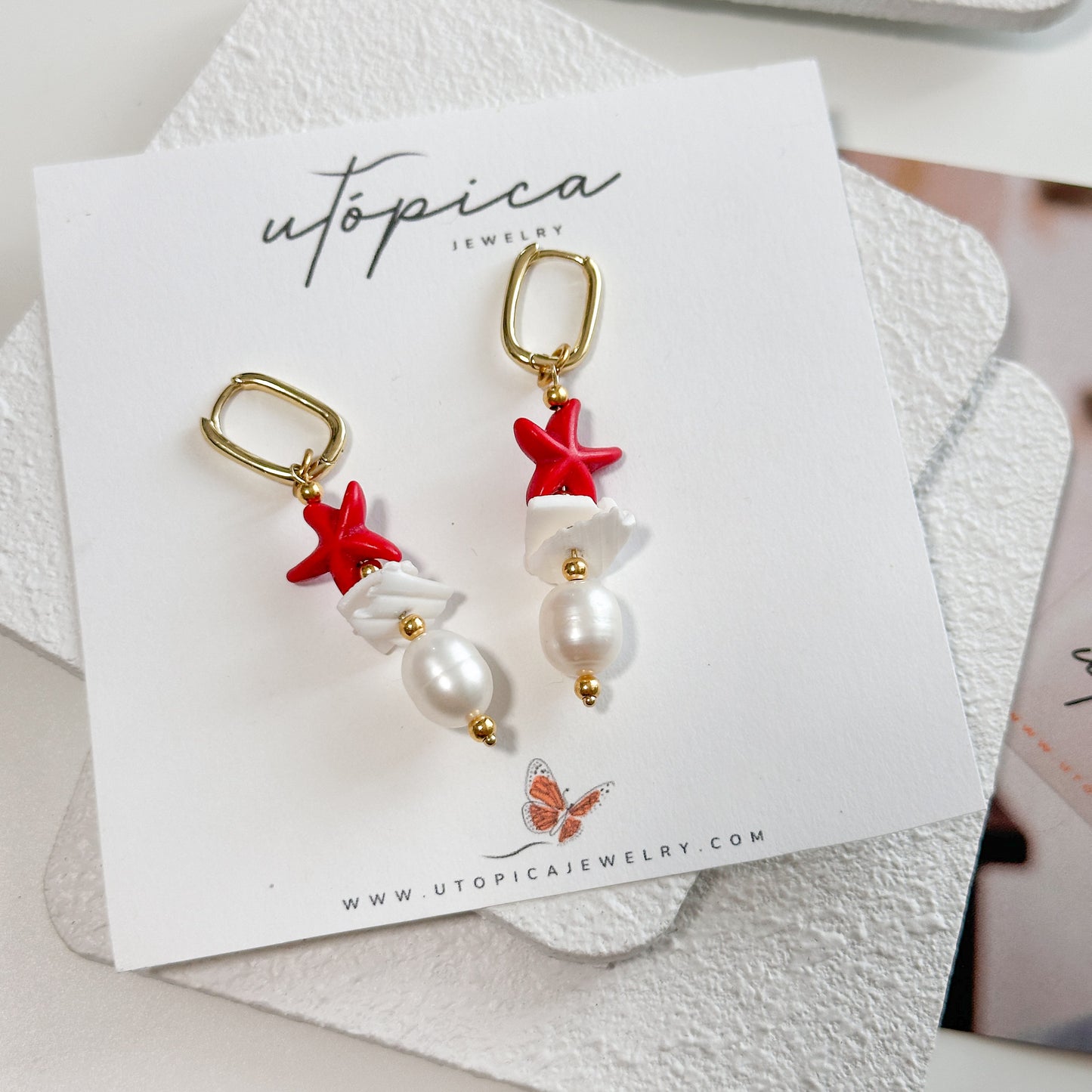 Coral Earrings