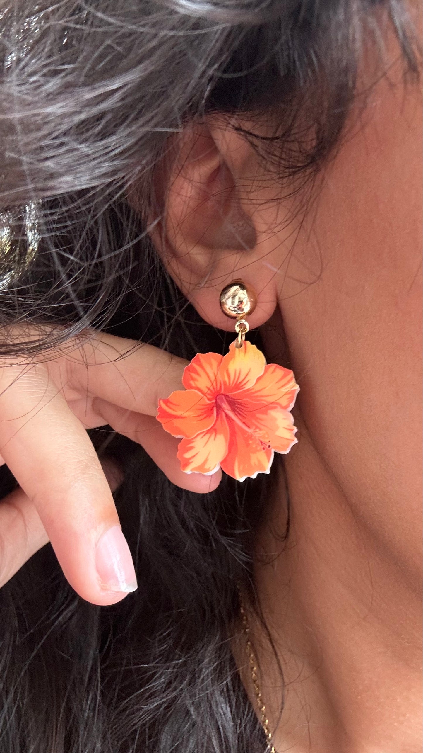 Mandarine Flower Earrings