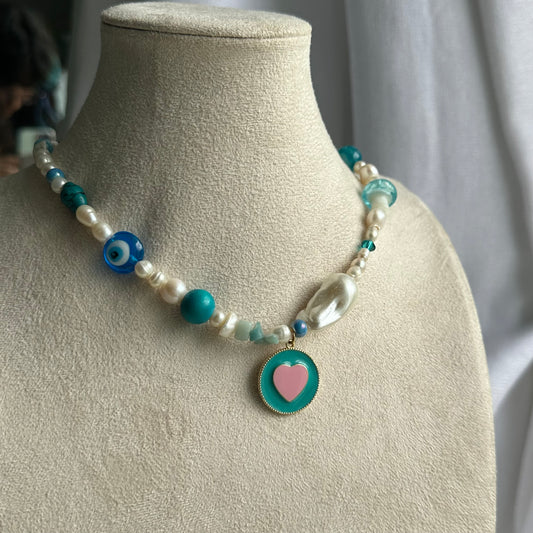Blu Pearl Mix Necklace