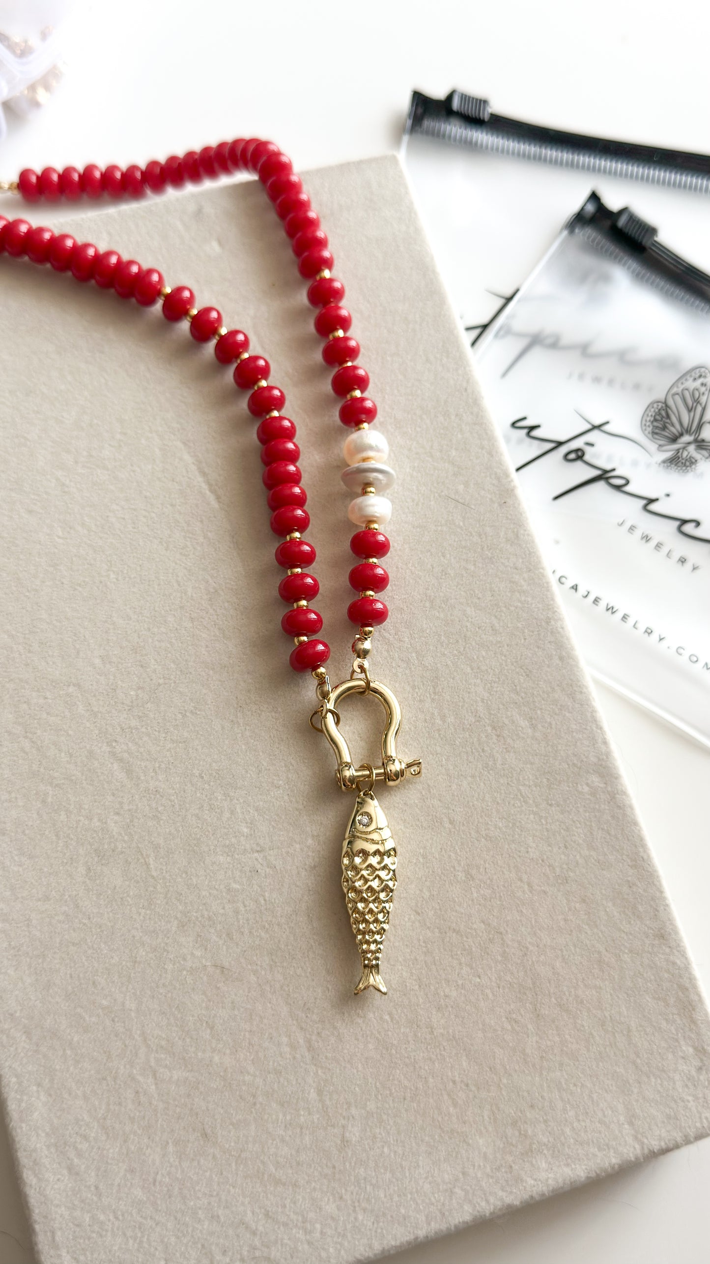 Malia Red Necklace