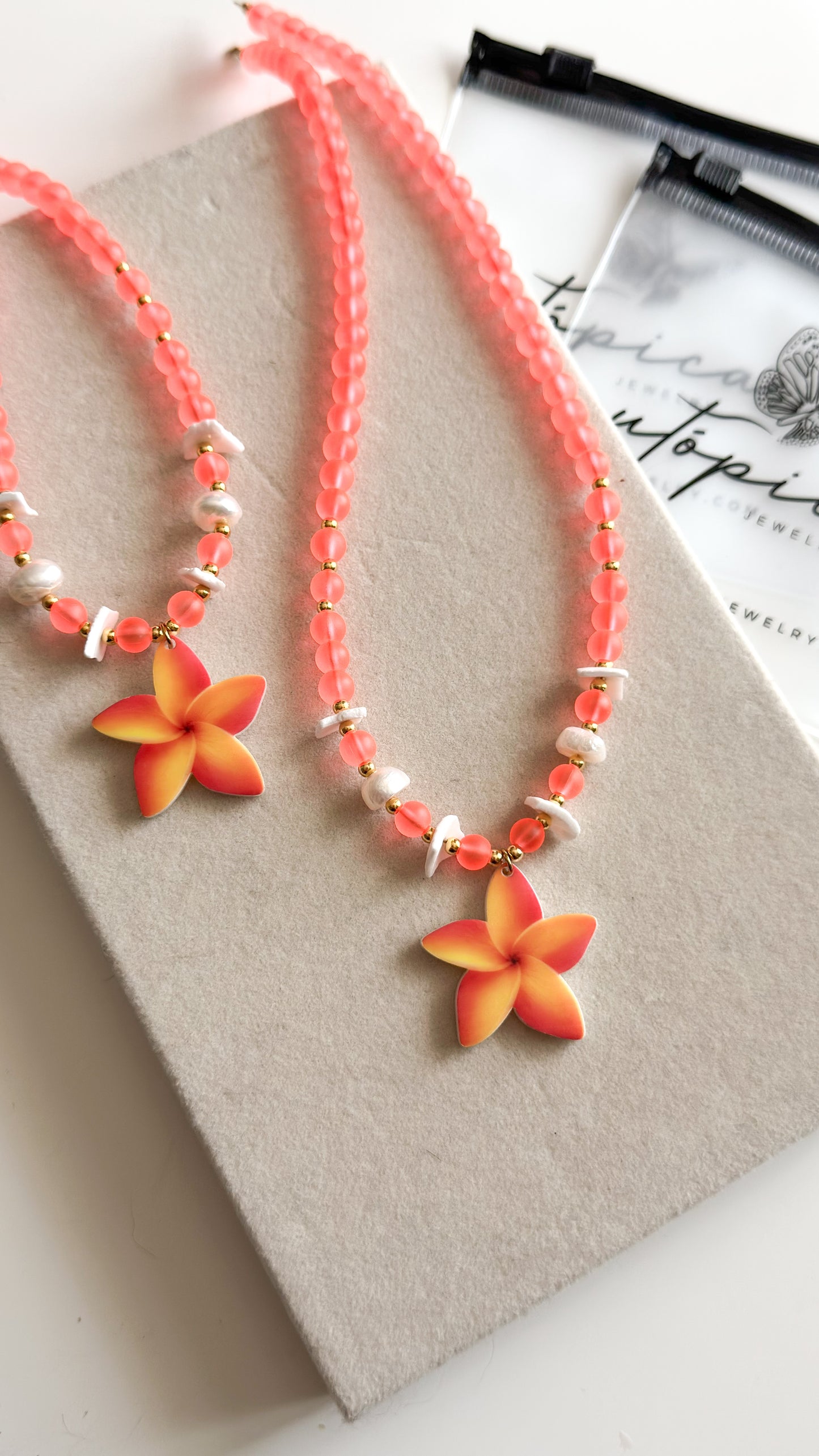 Mandarine Beaded Necklace