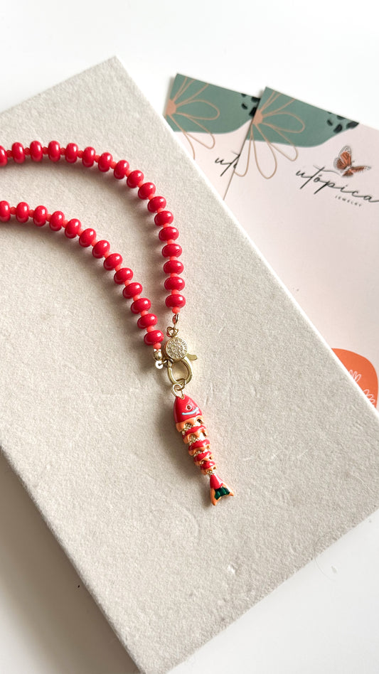 Red Koi Necklace