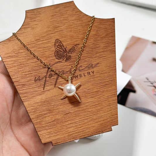 Pearled Starfish Chain Necklace