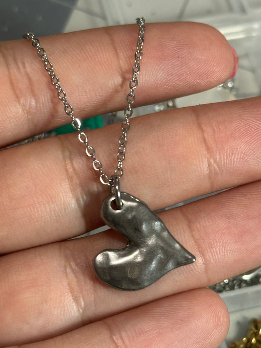 Heart II Silver Chain