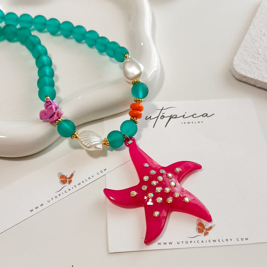 Nerea Pink & Blue Necklace