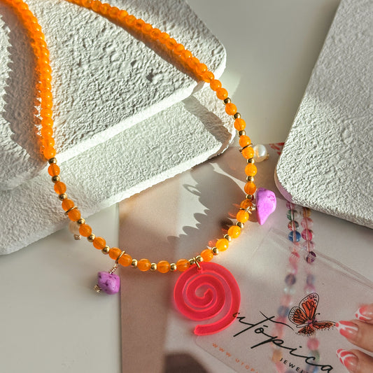 Naranja Spiral Necklace